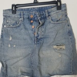 H&M denim highrise skirt US 38